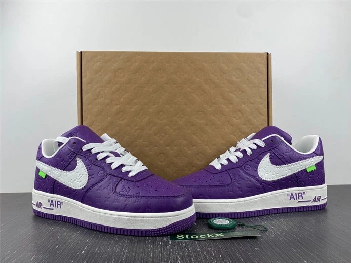 9845 Louis Vuitton Nike Air Force 1 Low By Purple White UrbanStyle 2406