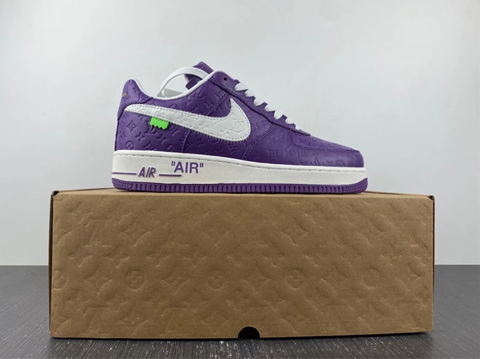 9845 Louis Vuitton Nike Air Force 1 Low By Purple White UrbanStyle 2406