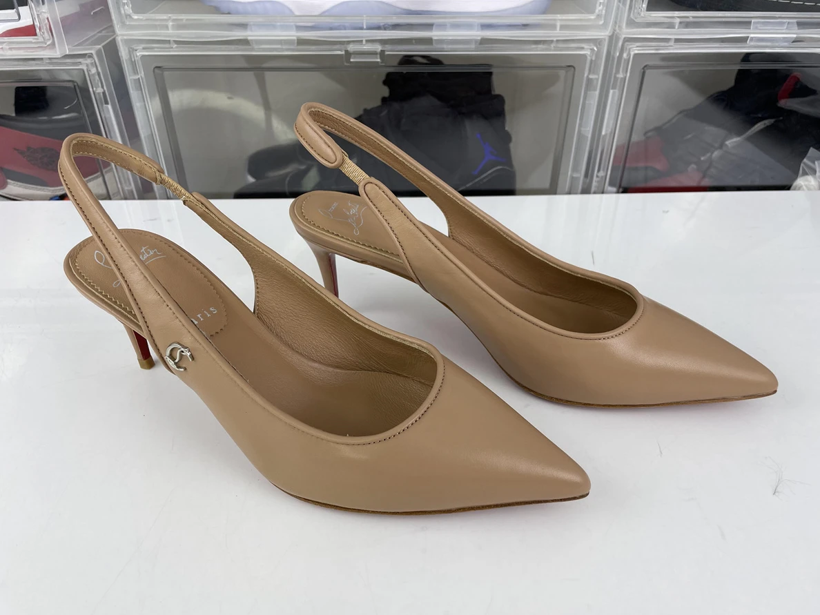 9985 Christian Louboutin CL Brown Red bottom heel AllSeason 3534