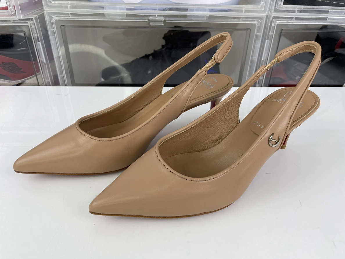 9985 Christian Louboutin CL Brown Red bottom heel AllSeason 3534