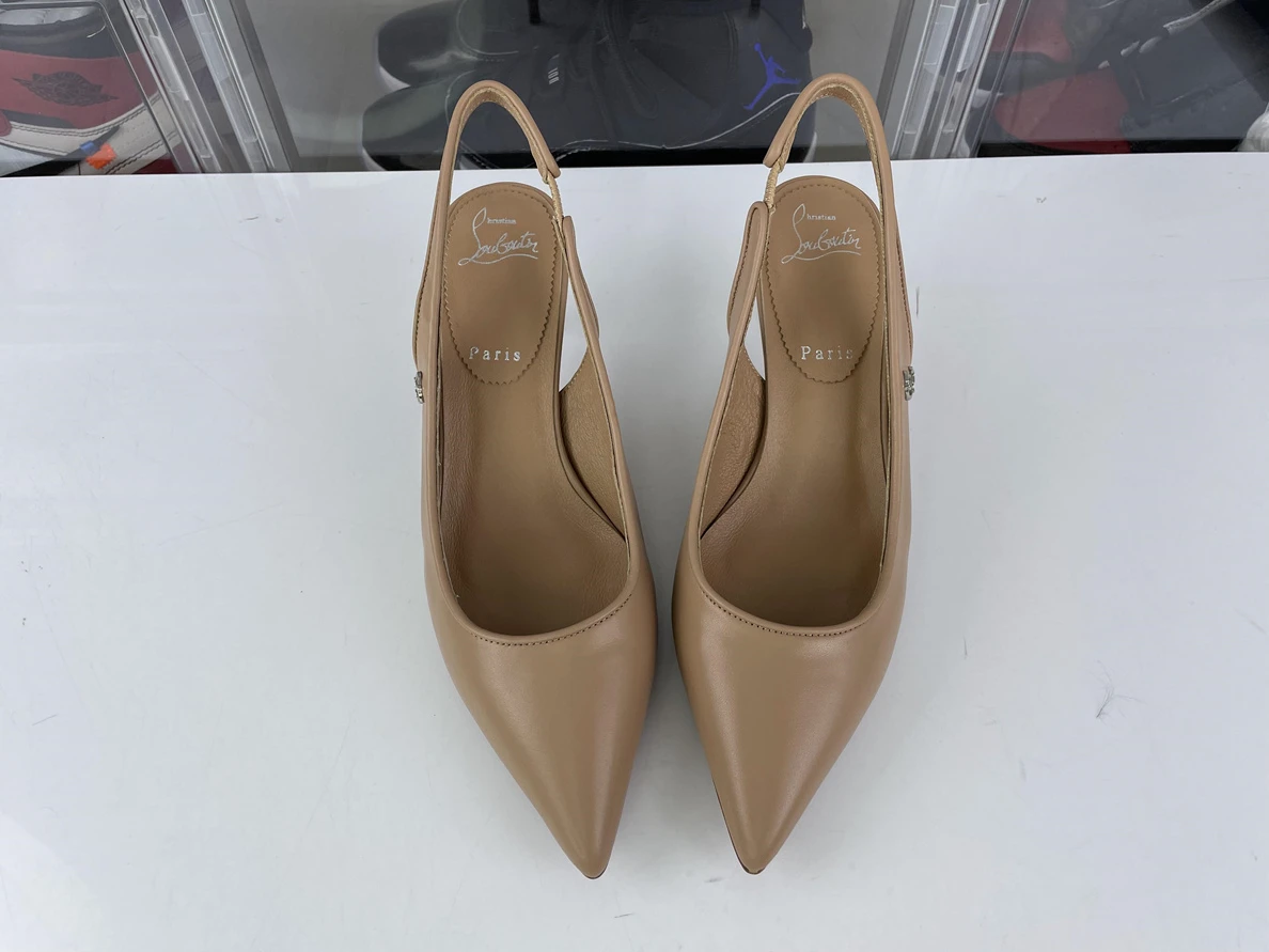 9985 Christian Louboutin CL Brown Red bottom heel AllSeason 3534