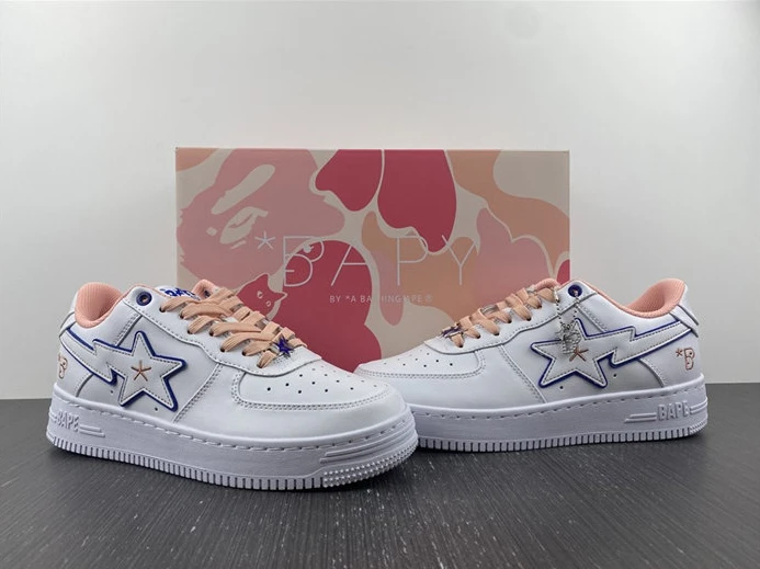A Bathing Ape Bape Sta BAPY White Pink GoAnywhere 2801