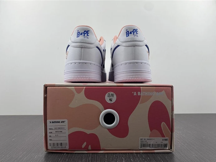 A Bathing Ape Bape Sta BAPY White Pink GoAnywhere 2801