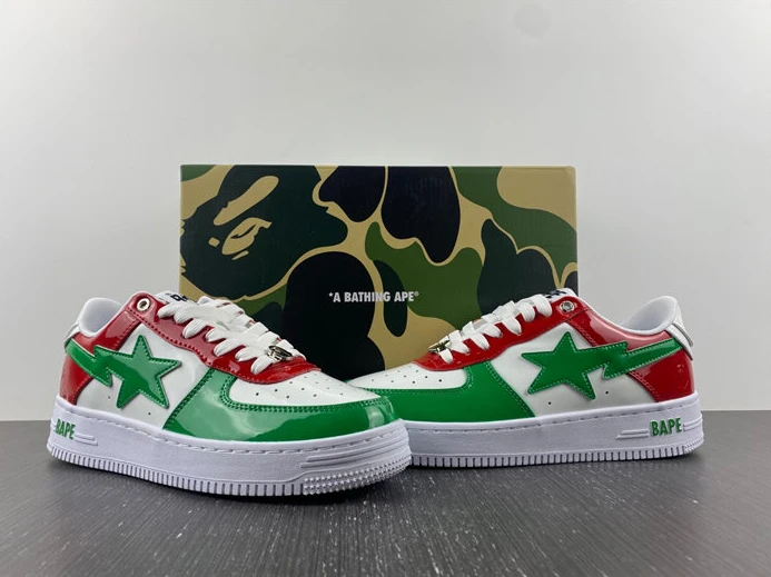 A Bathing Ape Bape Sta Low Green White Red StreetReady 2794