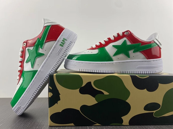 A Bathing Ape Bape Sta Low Green White Red StreetReady 2794