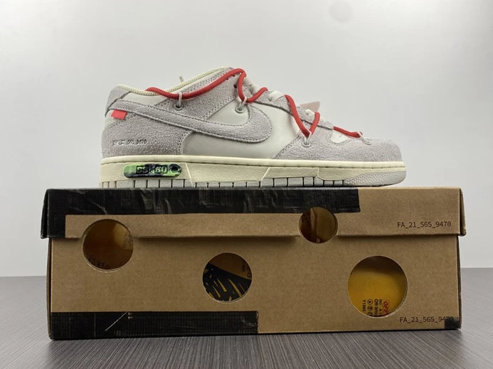 Affordable 2995 Nike Dunk Low Off-White Lot 33 DJ0950- 1954