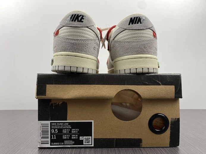 Affordable 2995 Nike Dunk Low Off-White Lot 33 DJ0950- 1954