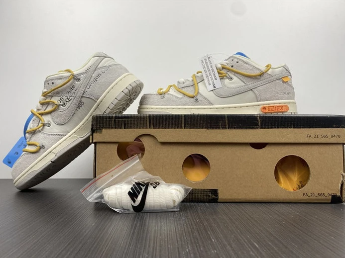 Affordable 3381 Nike Dunk Low Off-White Lot 34 DJ0950- 1952