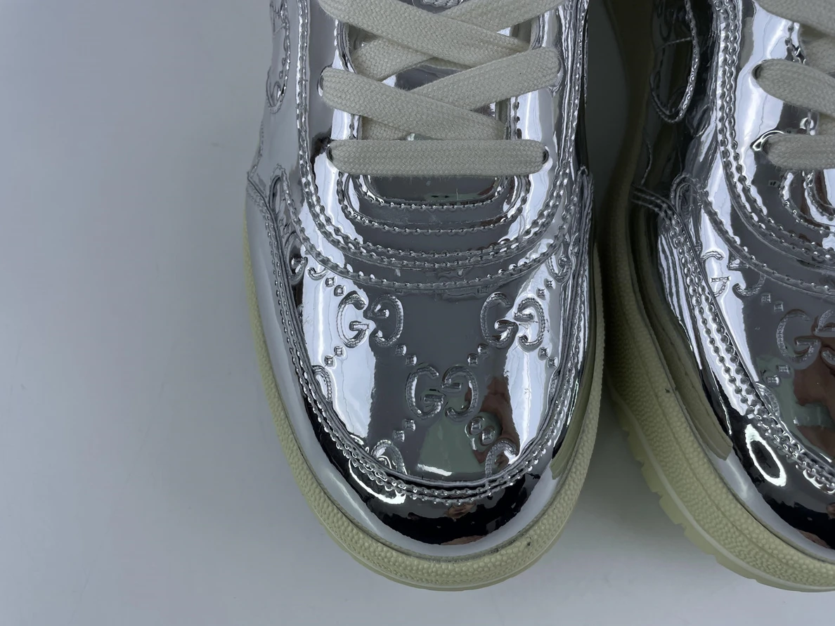 Affordable 3543 GUCCI Re-web silver shoes sabato de sarno shoes 93