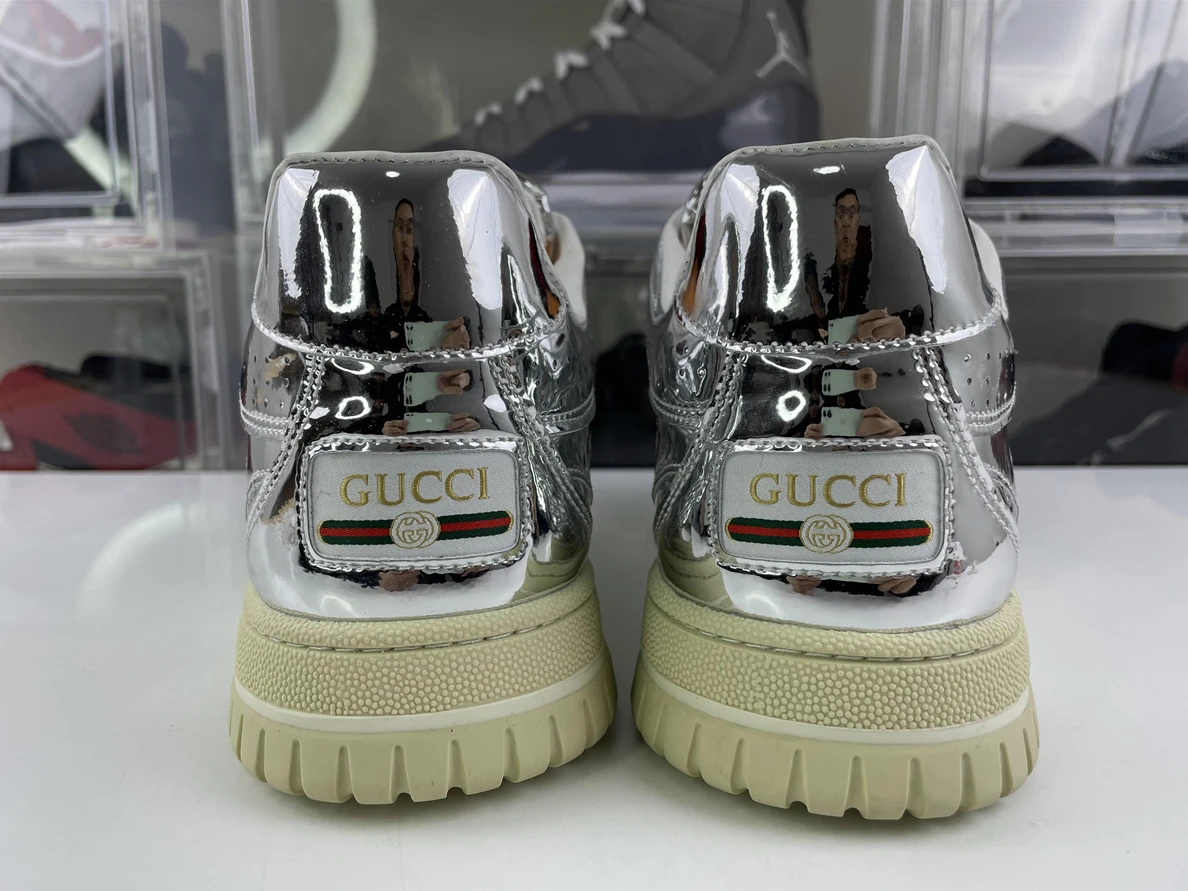 Affordable 3543 GUCCI Re-web silver shoes sabato de sarno shoes 93
