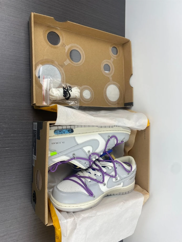 Affordable 8825 Nike Dunk Low Off-White Lot 48 DM1602- 1911