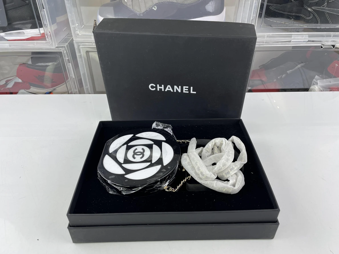 Affordable CHANEL Black White Camellia Flower bag (10 x 10 x 3 cm) 239