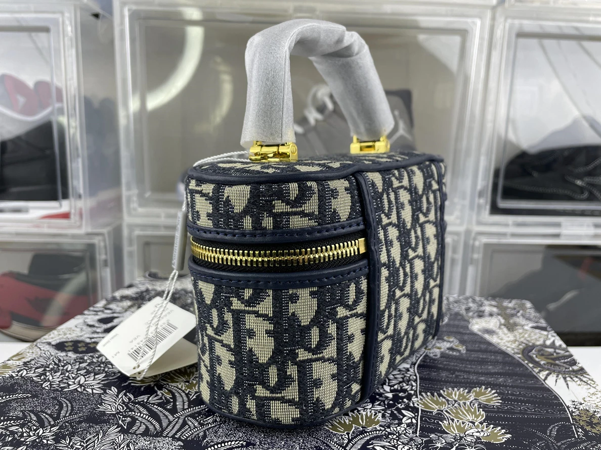 Affordable Dior 30 Montaigne mini vanity Blue Oblique Bag (16x  8 x 9.5 cm) 260