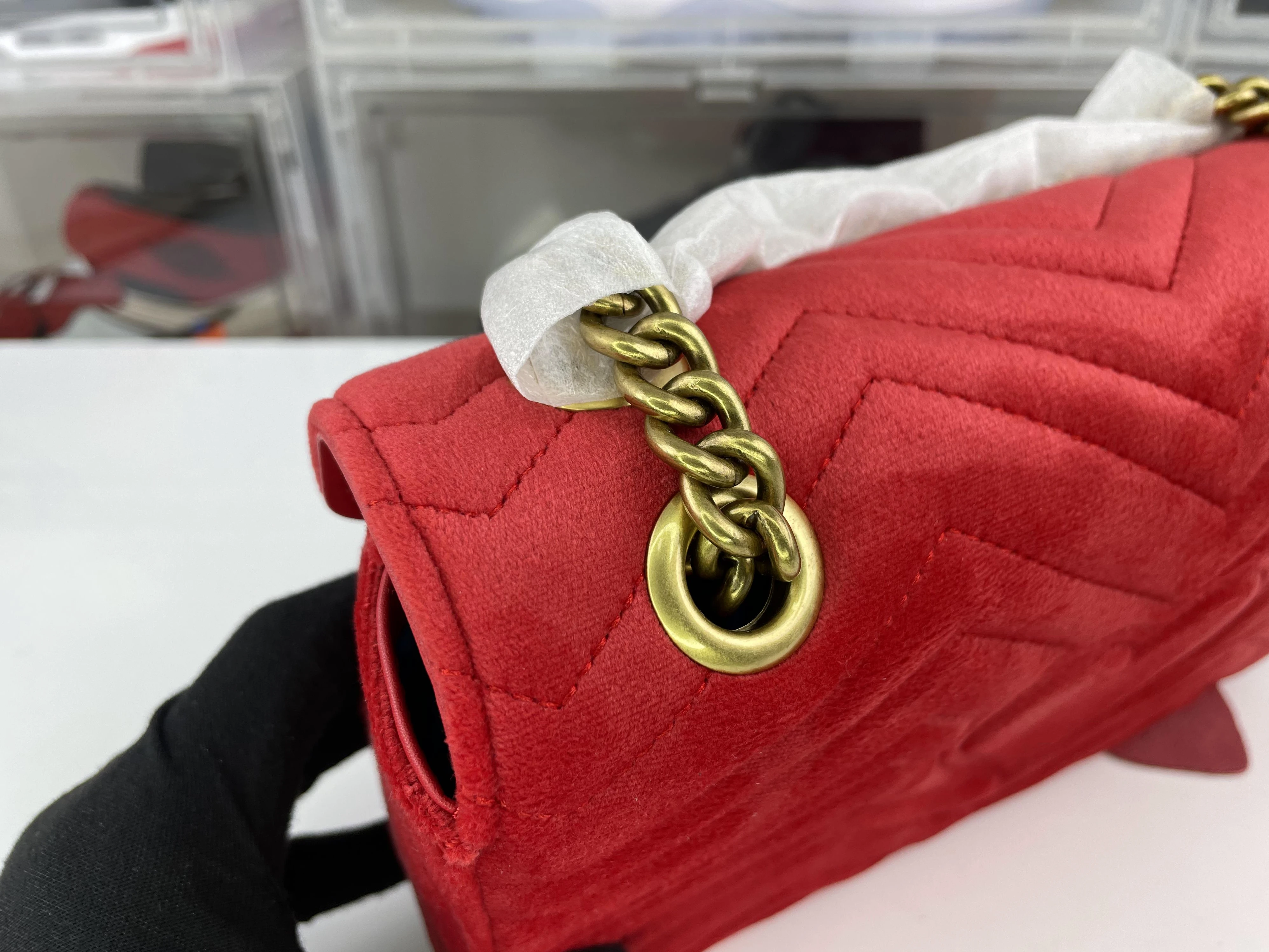 Affordable GUCCI Wine Red Suede bag (26 x 15 x7 cm) 269