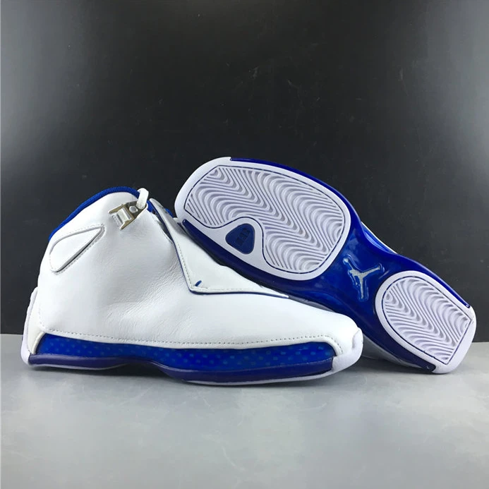 Affordable Jordan 18 Retro White Sport Royal AA2494-106 1199