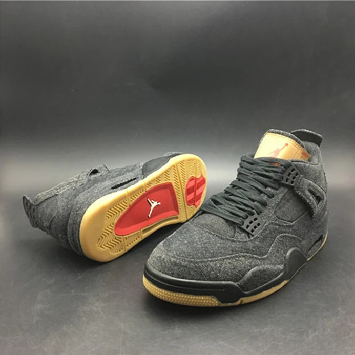 Affordable Jordan4 Levi's Black (GS) (Levi's Tag)  AQ9103-001 910