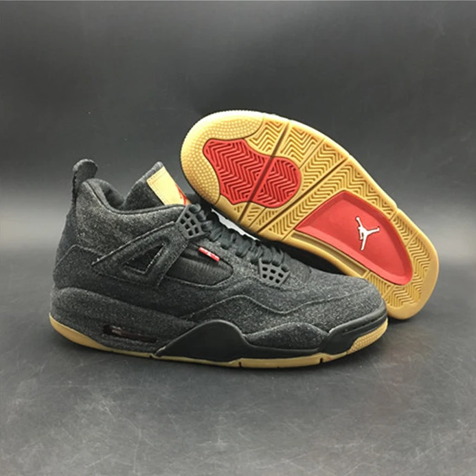 Affordable Jordan4 Levi's Black (GS) (Levi's Tag)  AQ9103-001 910