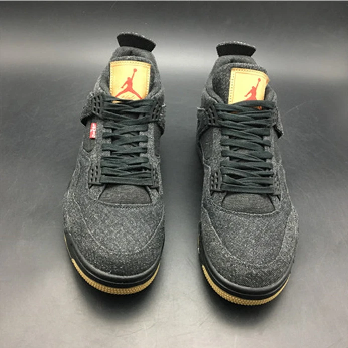 Affordable Jordan4 Levi's Black (GS) (Levi's Tag)  AQ9103-001 910