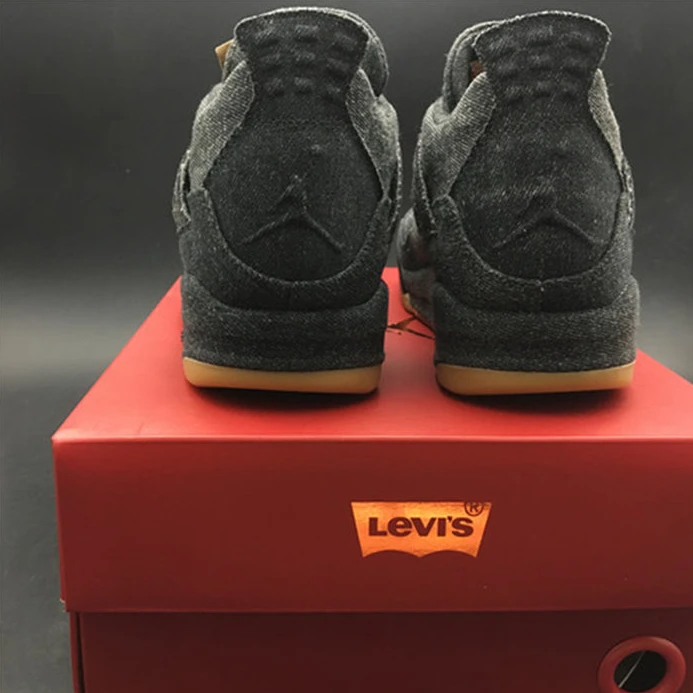 Affordable Jordan4 Levi's Black (GS) (Levi's Tag)  AQ9103-001 910