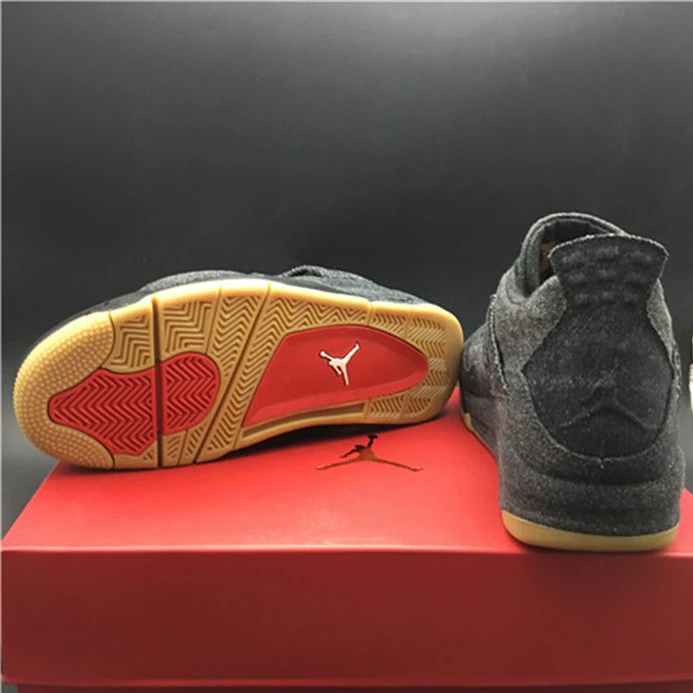 Affordable Jordan4 Levi's Black (GS) (Levi's Tag)  AQ9103-001 910