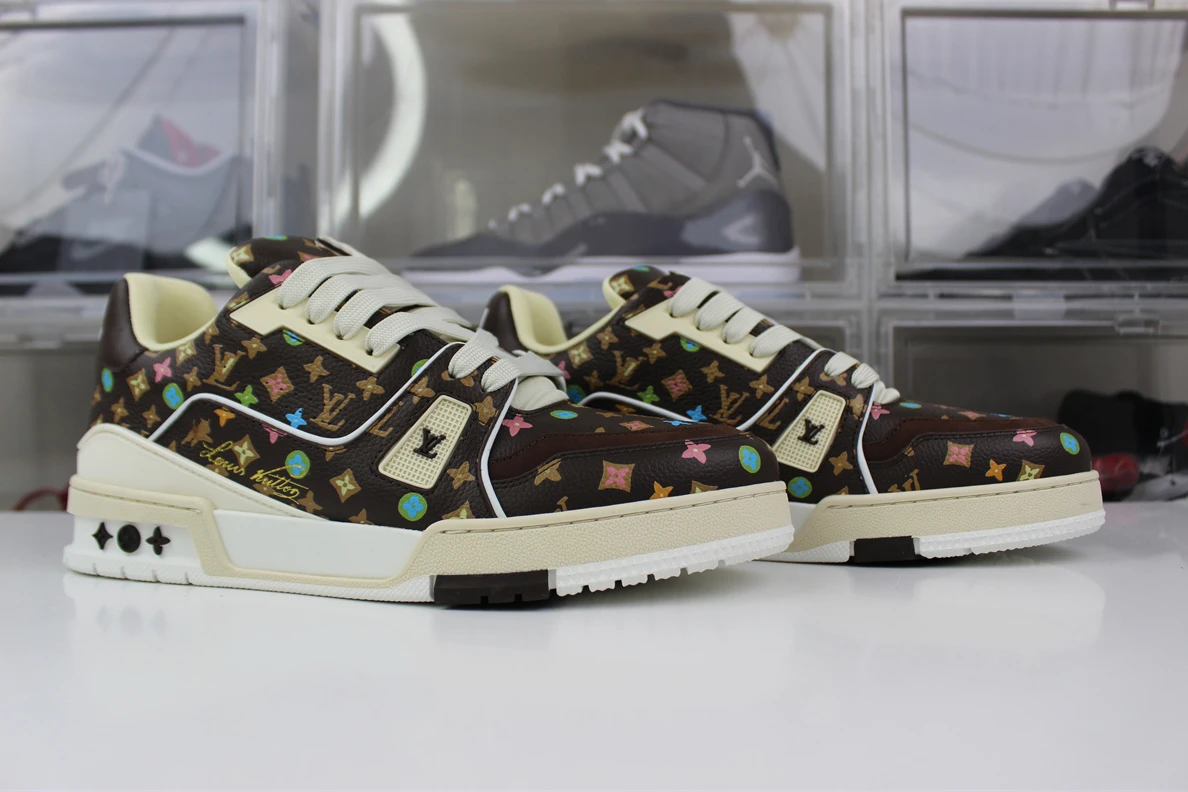 Affordable Louis Vuitton LV trainer Black Chocolate MS0224 208