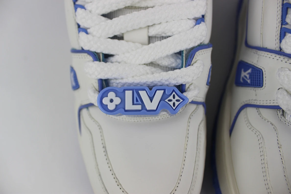 Affordable Louis Vuitton LV trainer White Blue 209