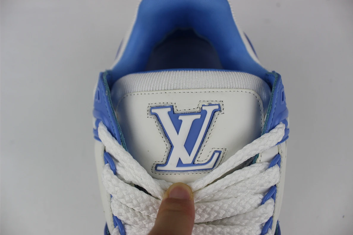 Affordable Louis Vuitton LV trainer White Blue 209