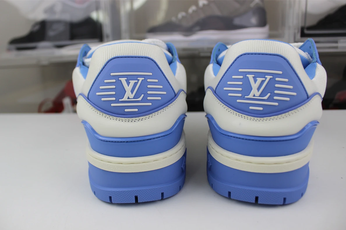 Affordable Louis Vuitton LV trainer White Blue 209