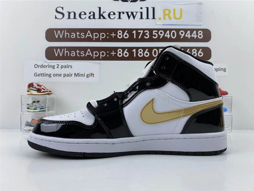Air Jordan 1 Mid Metallic Gold White NewStyle 580