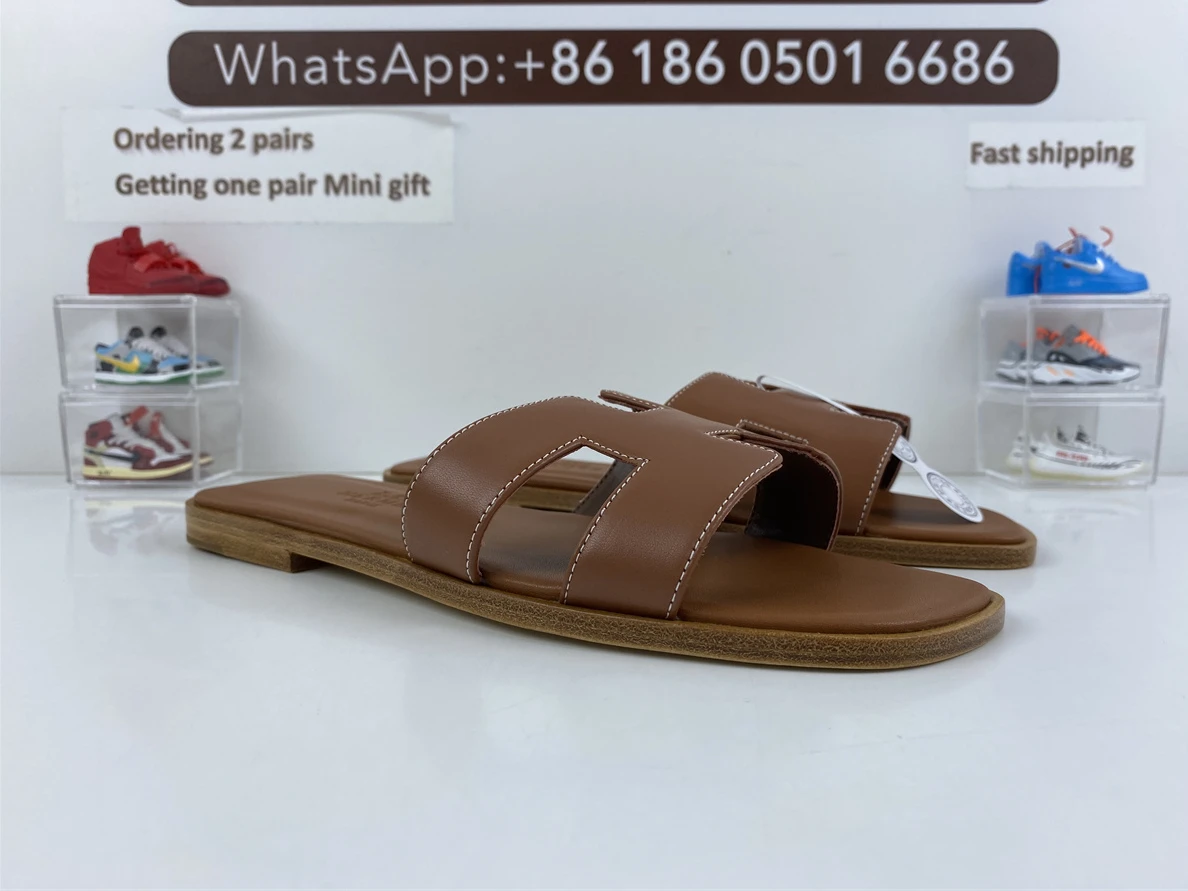 AllSeason 1695 Herme Slide Brown Semelle Cuir 131
