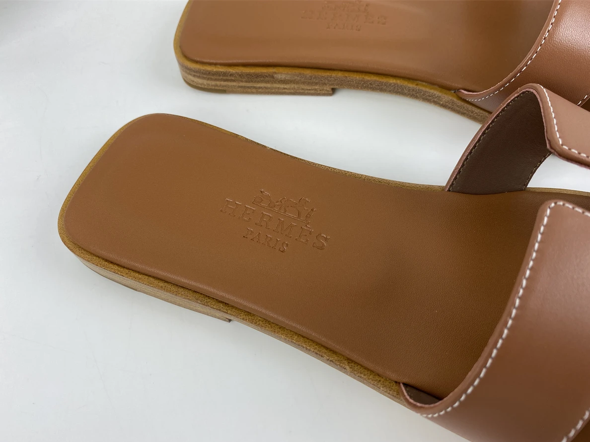 AllSeason 1695 Herme Slide Brown Semelle Cuir 131