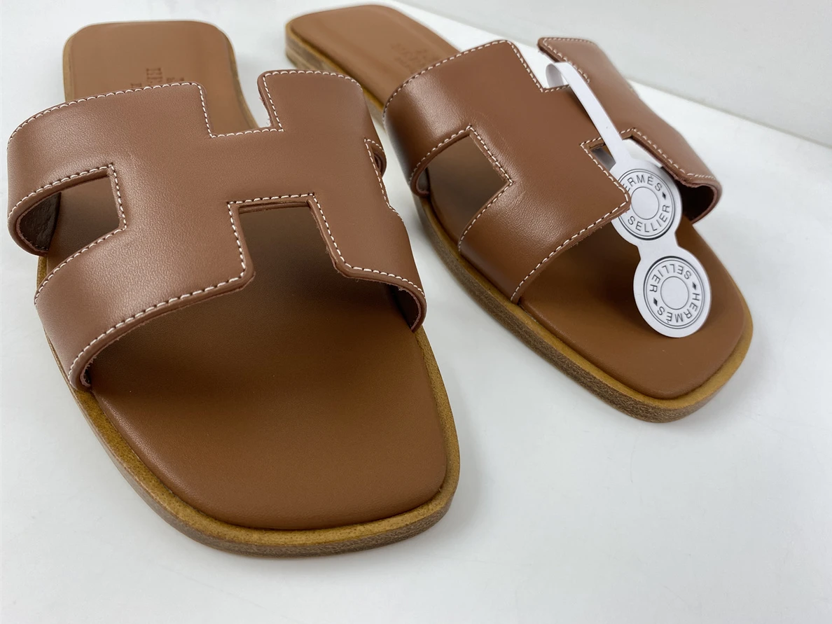 AllSeason 1695 Herme Slide Brown Semelle Cuir 131