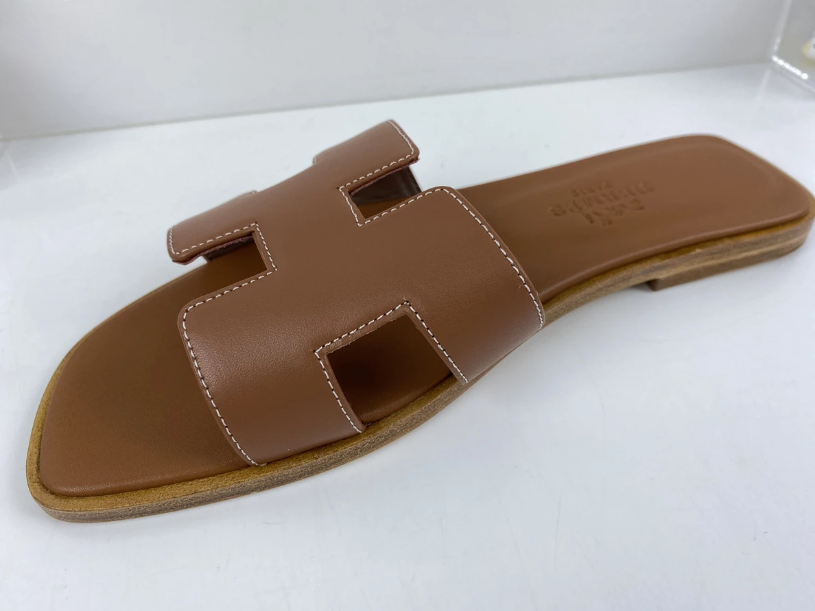 AllSeason 1695 Herme Slide Brown Semelle Cuir 131