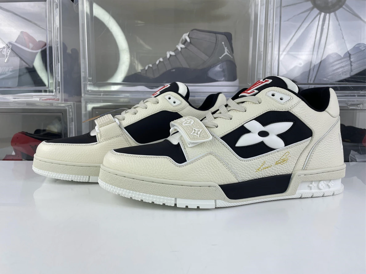 AllSeason 4790 Louis Vuitton Cream white Black Trainer Sneaker Virgil abloh 154