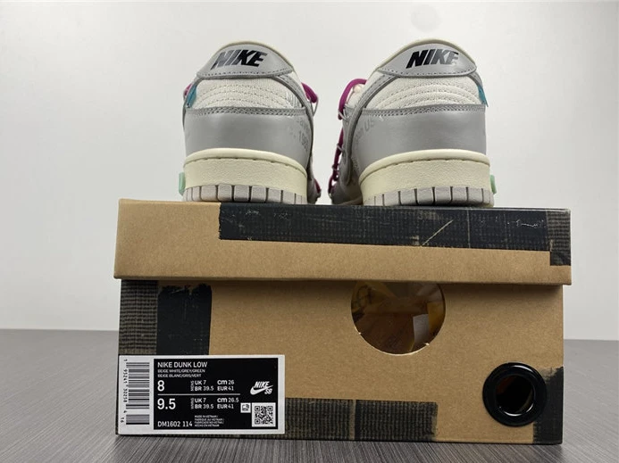 AllSeason Nike Dunk Low Off-White Lot 30 DM1602-122 1957