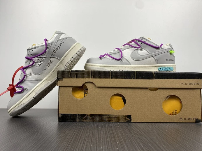 AllSeason Nike Dunk Low Off-White Lot 45 DM1602-101 1923
