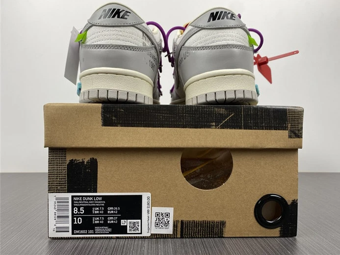 AllSeason Nike Dunk Low Off-White Lot 45 DM1602-101 1923