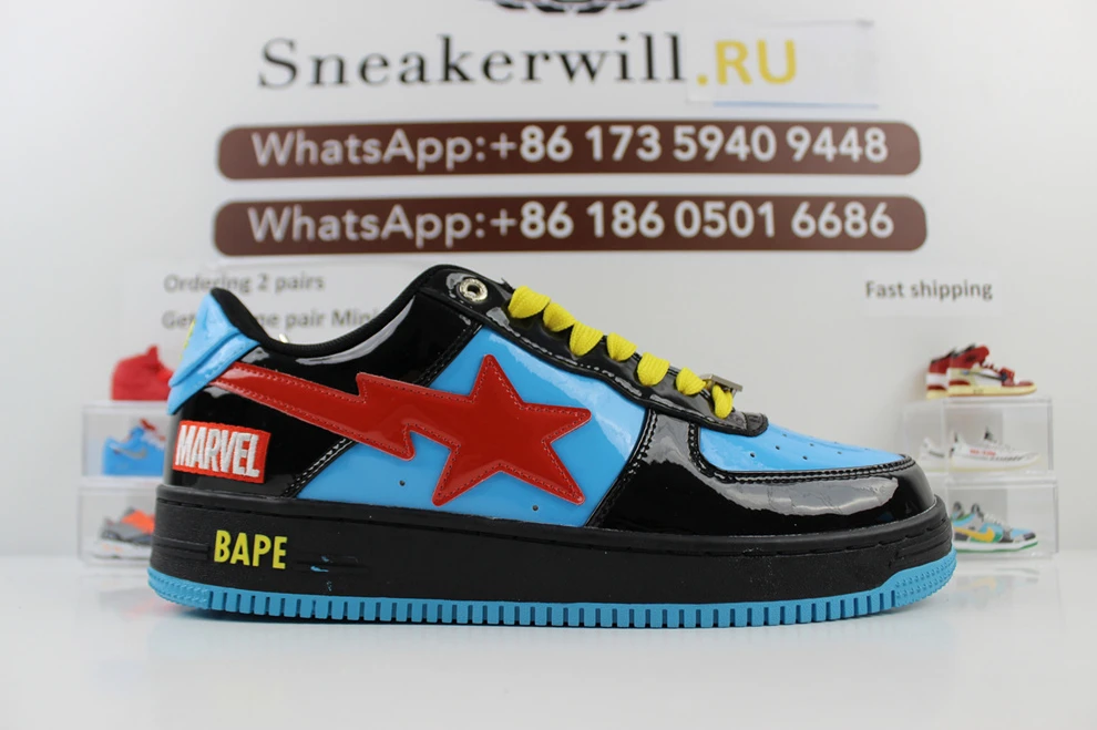 BAPE® x Marvel BAPE STA™ (with big box) Fashionable 2781