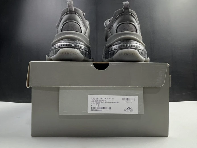 BLCG Triple S Clear Sole Dark Grey 541624 W2GA1 1801 Popular 3402