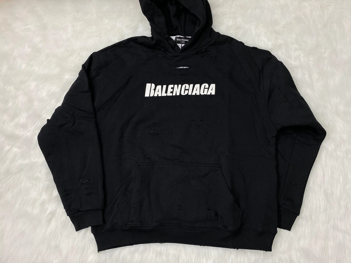 Balenciaga Broken Black Hoodie EasyMatch 18