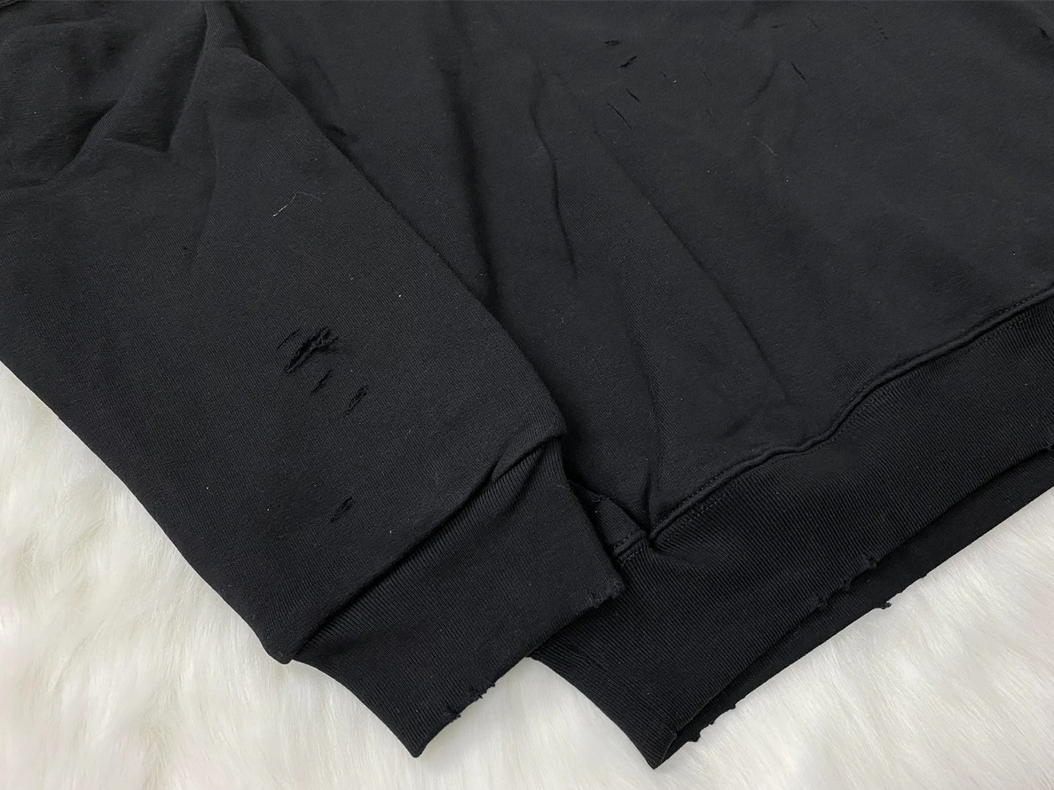 Balenciaga Broken Black Hoodie EasyMatch 18