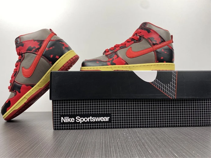 BestValue 2724 Nike Dunk High 1985 Red Acid Wash DD9404- 1995