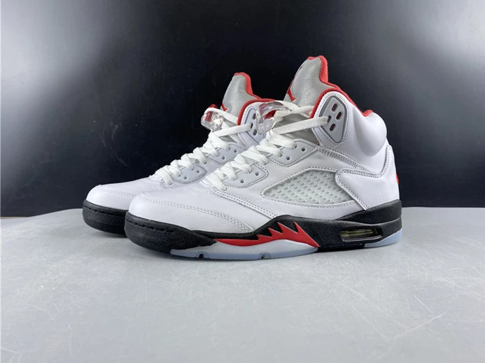 BestValue 2929 Jordan5 Fire Red Silver Tongue DA1911- 963