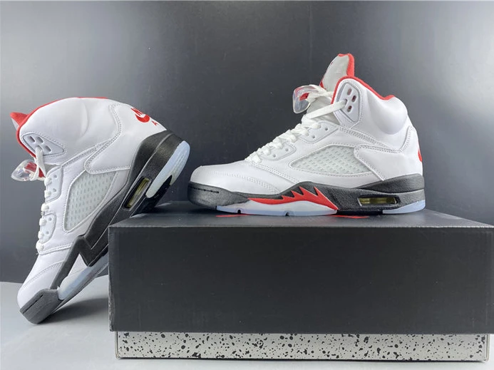BestValue 2929 Jordan5 Fire Red Silver Tongue DA1911- 963