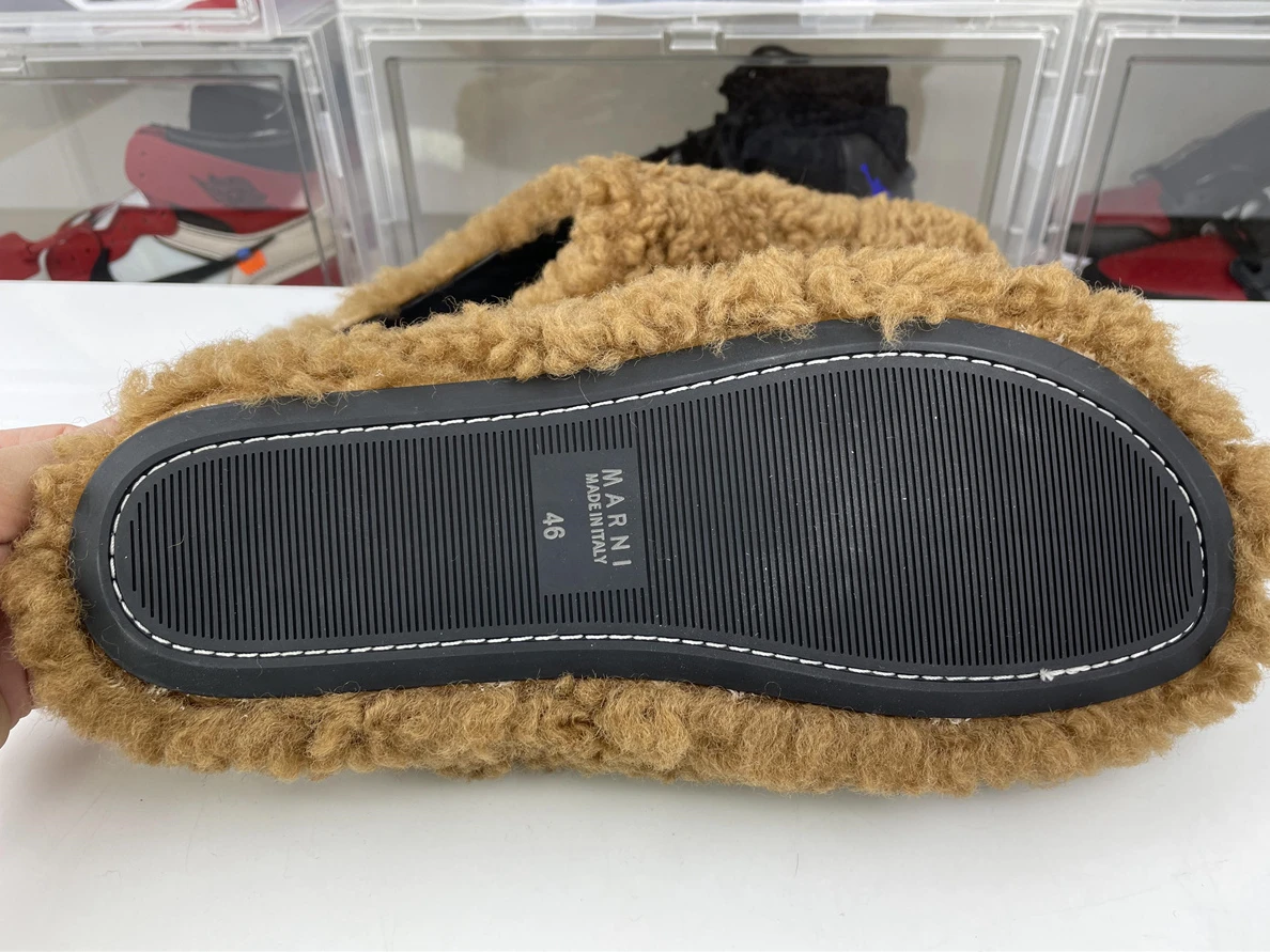 BestValue Marni Sabot Brown Slipper 3573