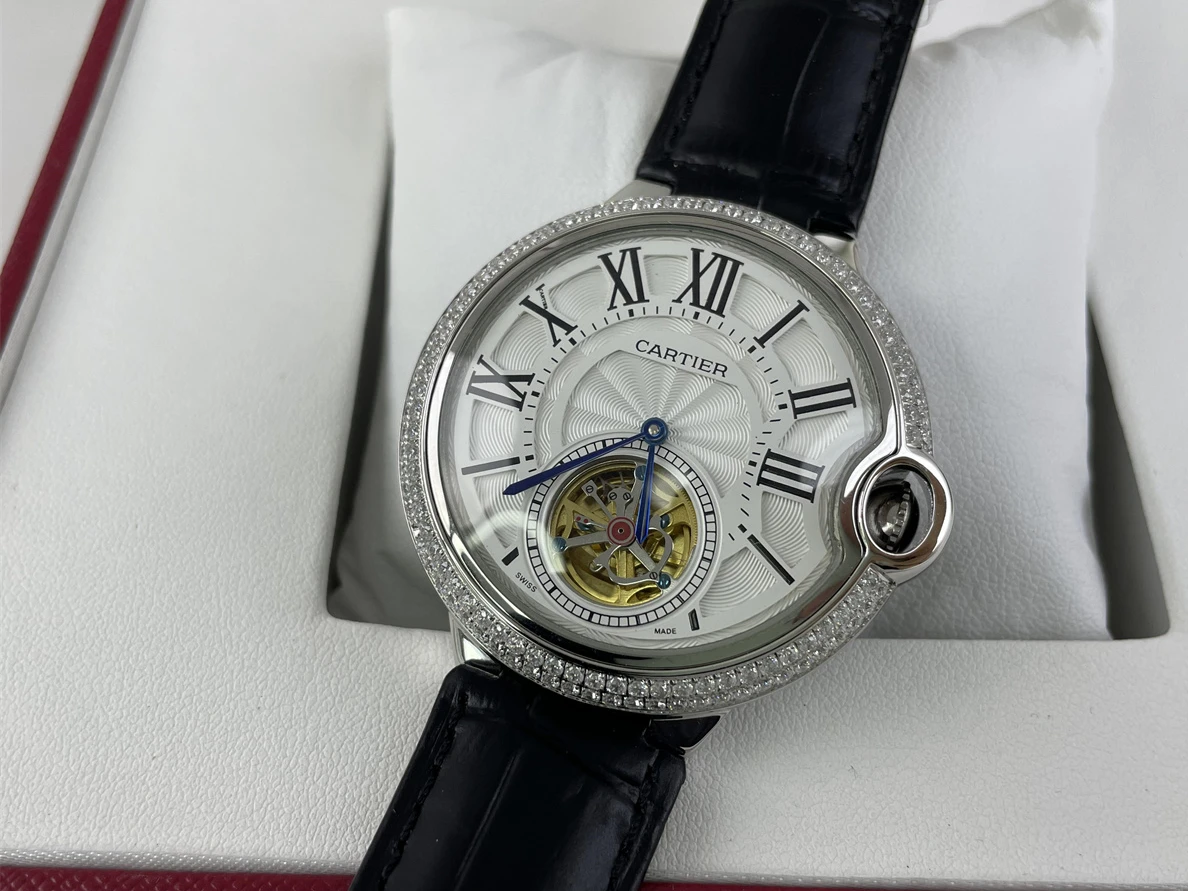 Cartier Driver De Cartier Silver Moissanite diamonds Watch  ( 43 x 14 mm) EasyMatch 298