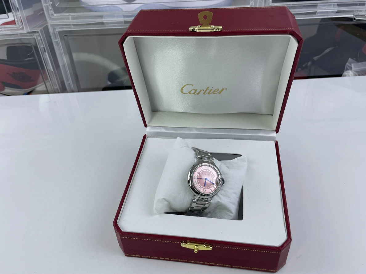 Cartier ballon Bleu Pink dial plate watch for ladies (33mm) SmartChoice 315
