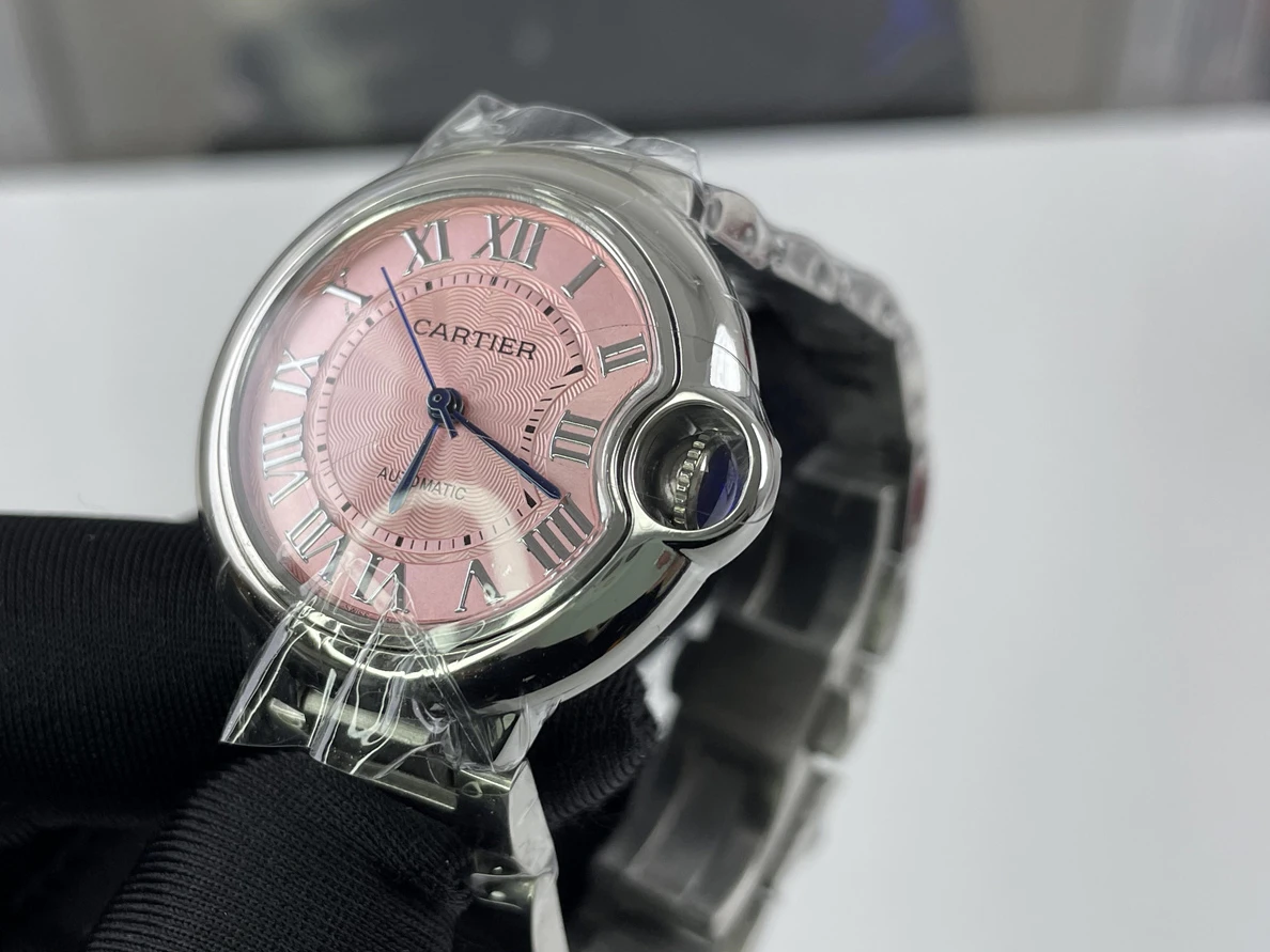 Cartier ballon Bleu Pink dial plate watch for ladies (33mm) SmartChoice 315