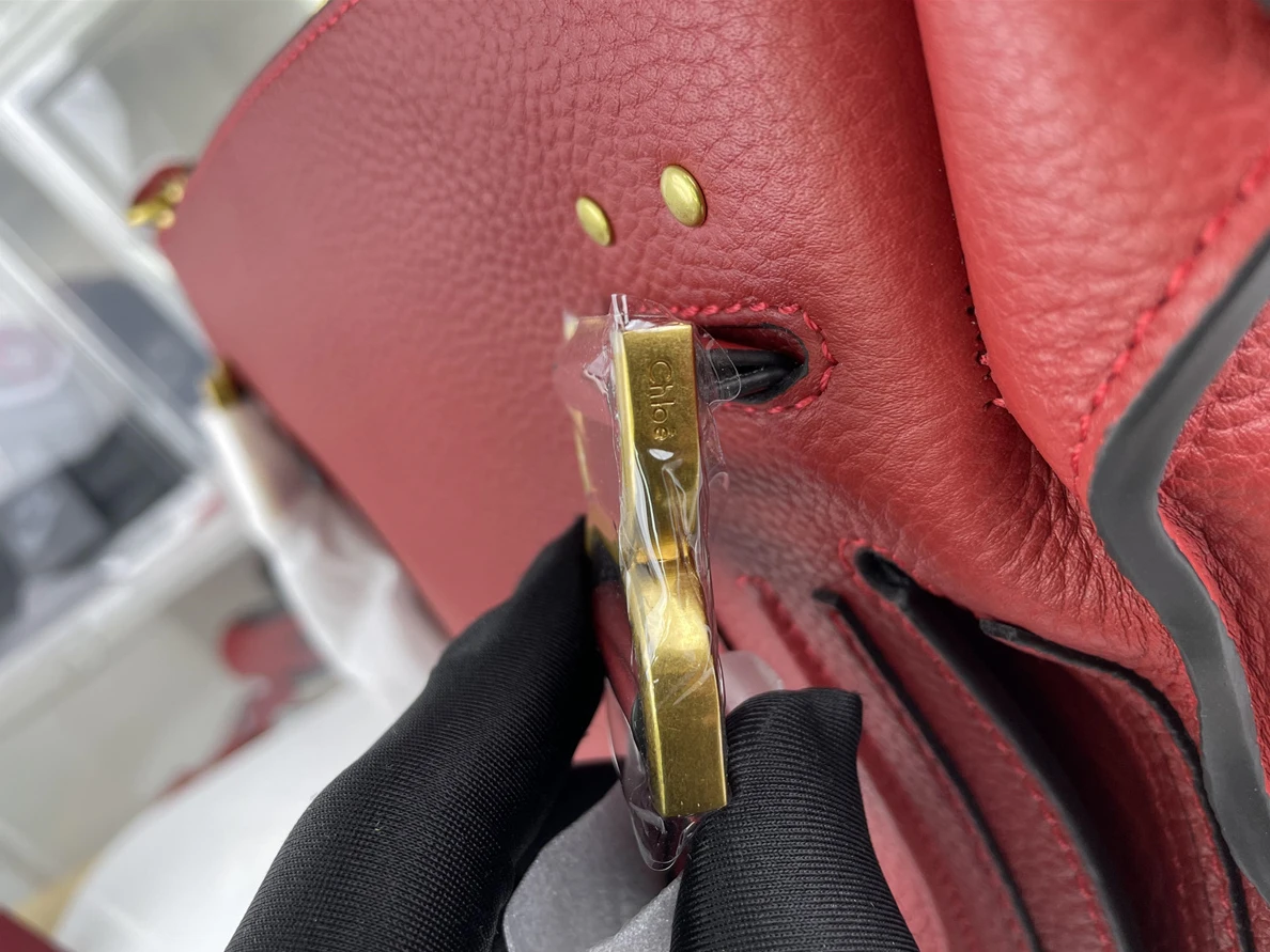 Chole Marcie Dark Red bag (S, M, L sizes) Fashionable 253