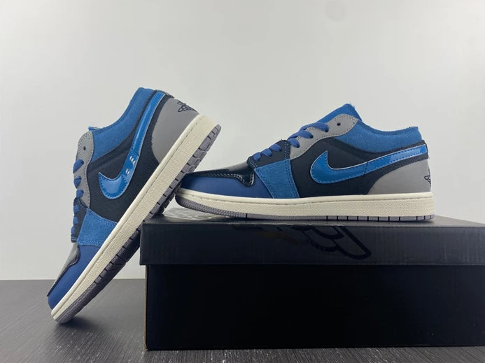 Comfortable 4267 Jordan 1 Low SE Craft Obsidian French Blue Ashen Slate White DR8867- 673